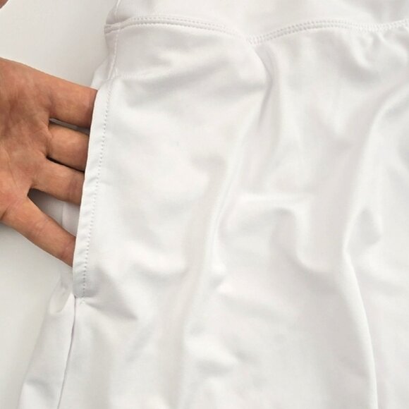 OCX Trem Women's White Activewear Skort Skirt Built In Liner Pockets Size Large - Picture 6 of 16